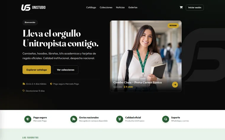 Captura real de UniStudio